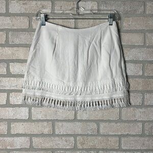 Lulus Ivory Lace Mini Skirt- Size S